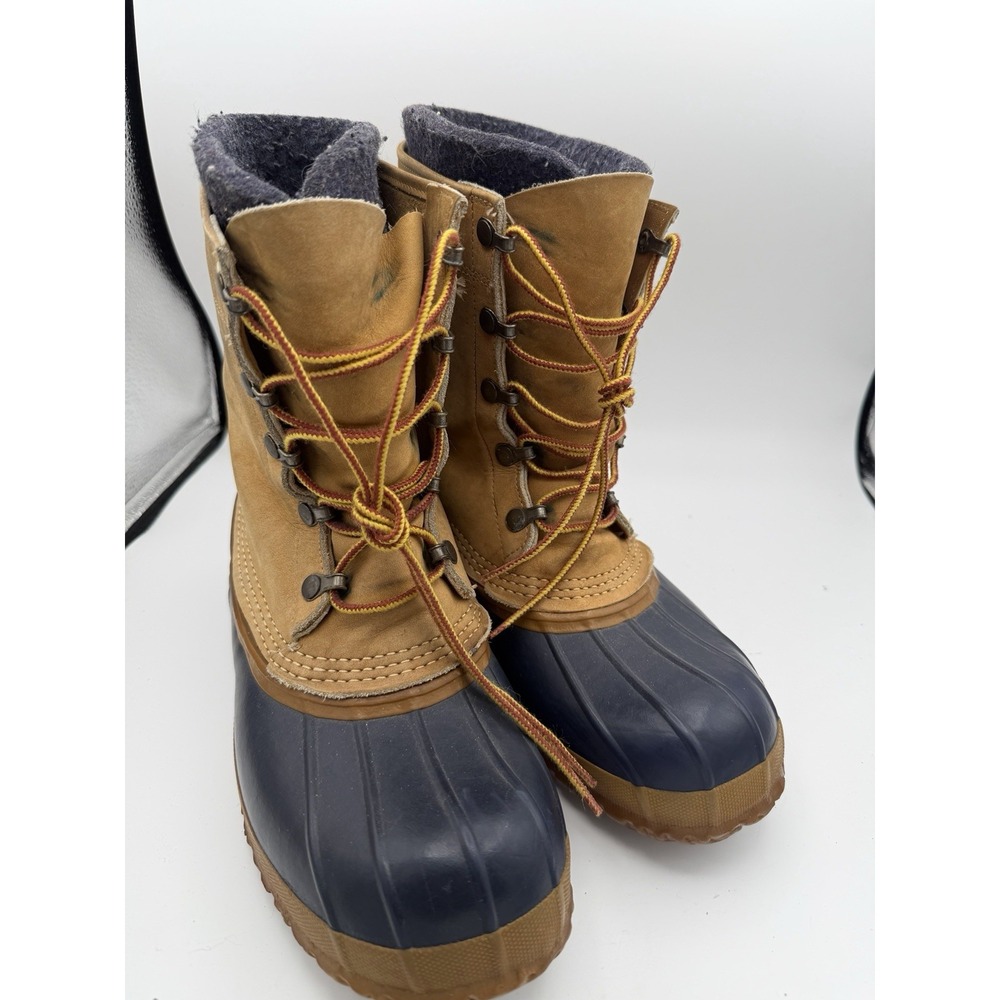 Vintage LL Bean Maine Hunting Shoe Mens 9 Duck Boots Felt Lined USA.       1803